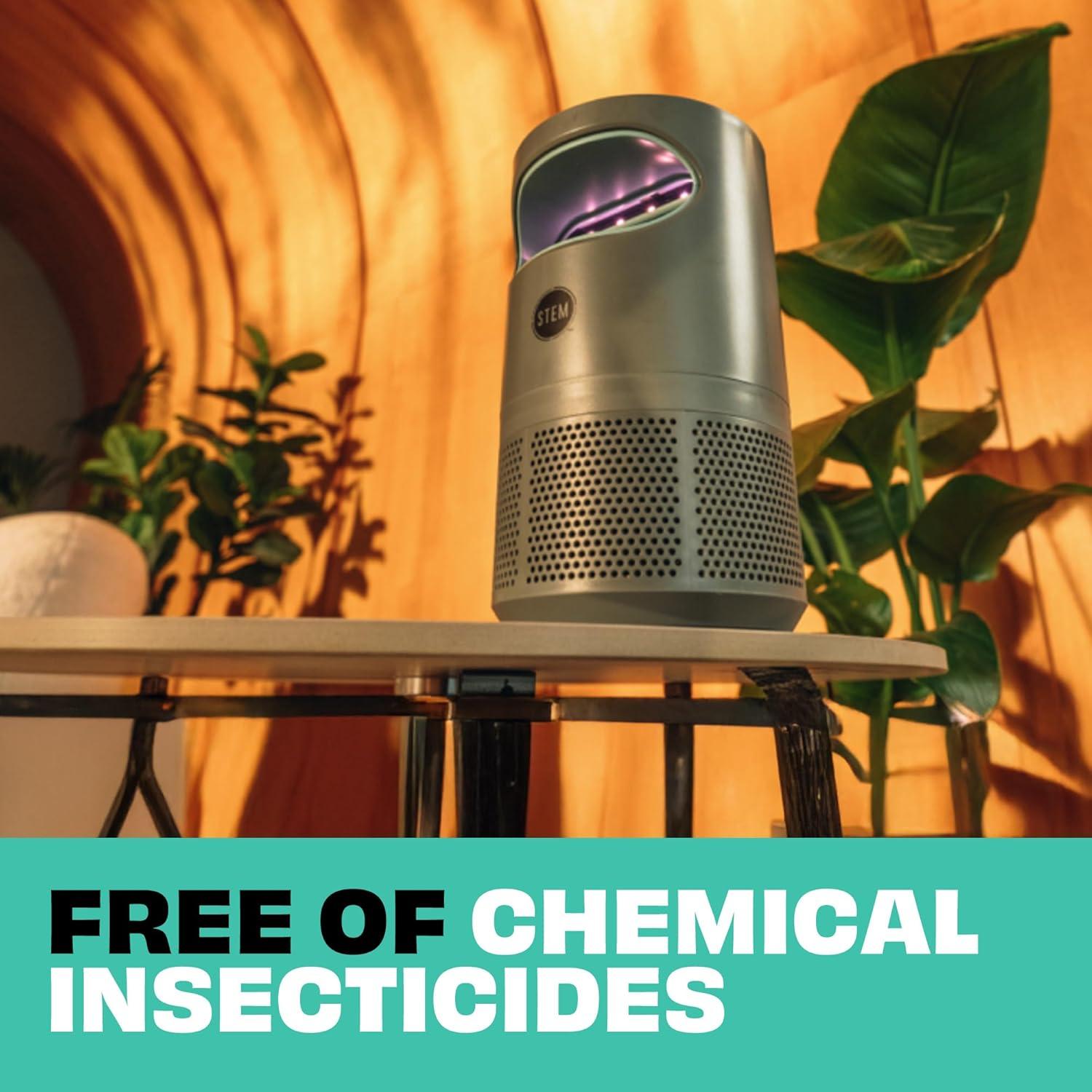 image:imageSTEM Flying Insect Fan Trap for Indoor Bug Control Attracts Mosquitoes Fruit Flies and House Flies Plugin Fan with UV Light Starter Kit Includes 1 Device and 5 Glue Traps1 Device 5 Glue Traps