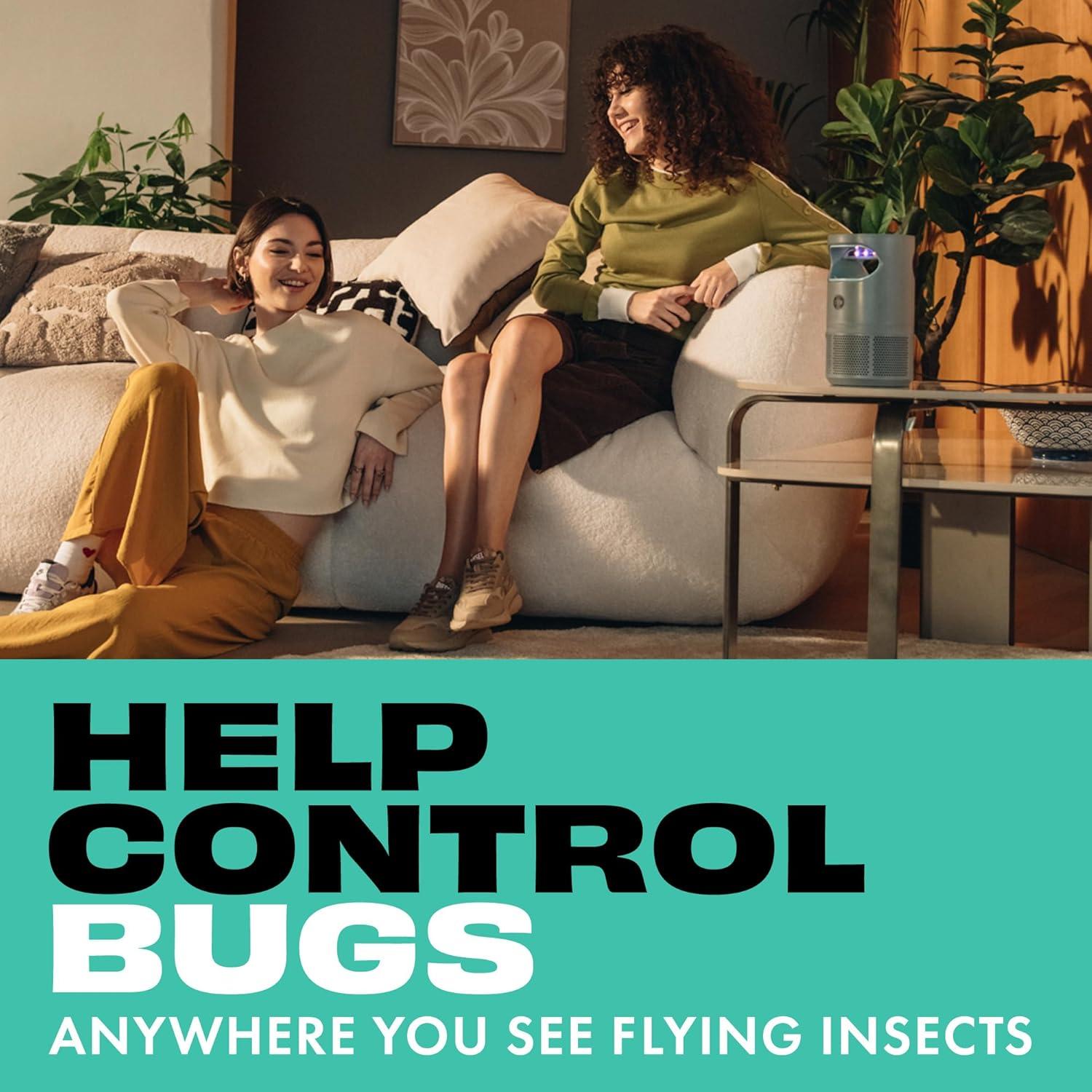image:imageSTEM Flying Insect Fan Trap for Indoor Bug Control Attracts Mosquitoes Fruit Flies and House Flies Plugin Fan with UV Light Starter Kit Includes 1 Device and 5 Glue Traps1 Device 5 Glue Traps