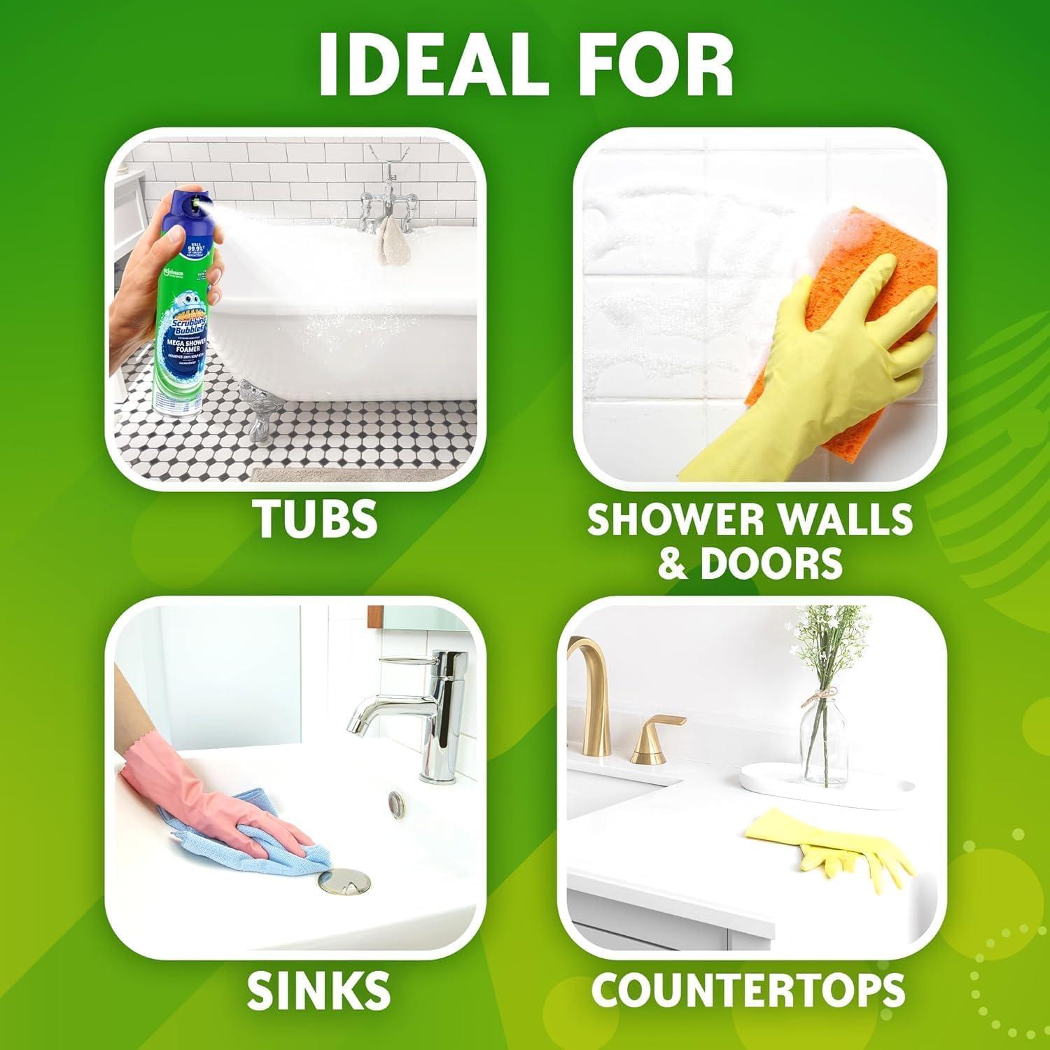 image:imageScrubbing Bubbles Mega Bathroom and Shower Foamer Aerosol Rainshower Scent 20oz Pack of 220 Ounce Pack of 1