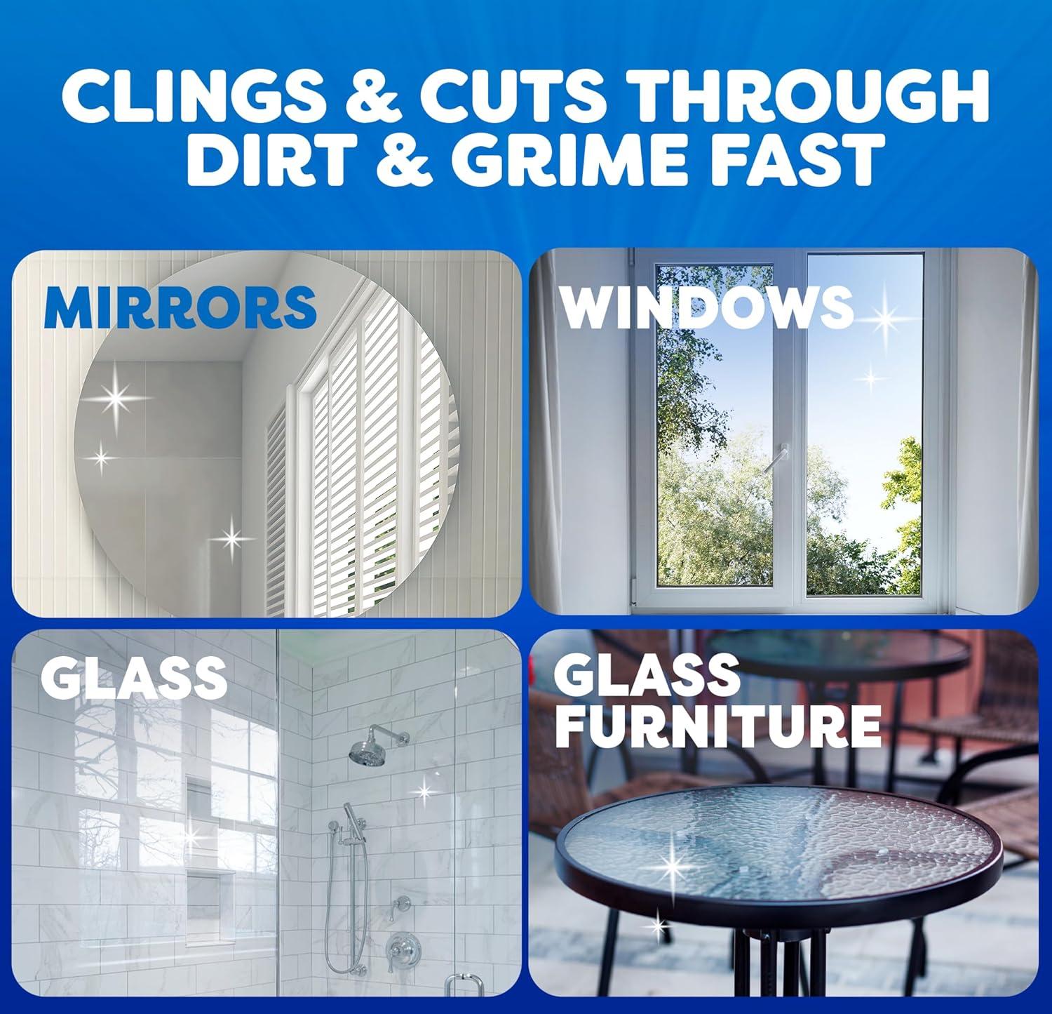 image:imageWindex Fast Shine Foam Glass Cleaner NoDrip Windows Doors Mirrors amp Countertops Aerosol Cleaning Spray StreakFree Shine Removes Fingerprints Dust Dirt Grime amp More 19 oz Pack of 119 Fl Oz Pack of 1