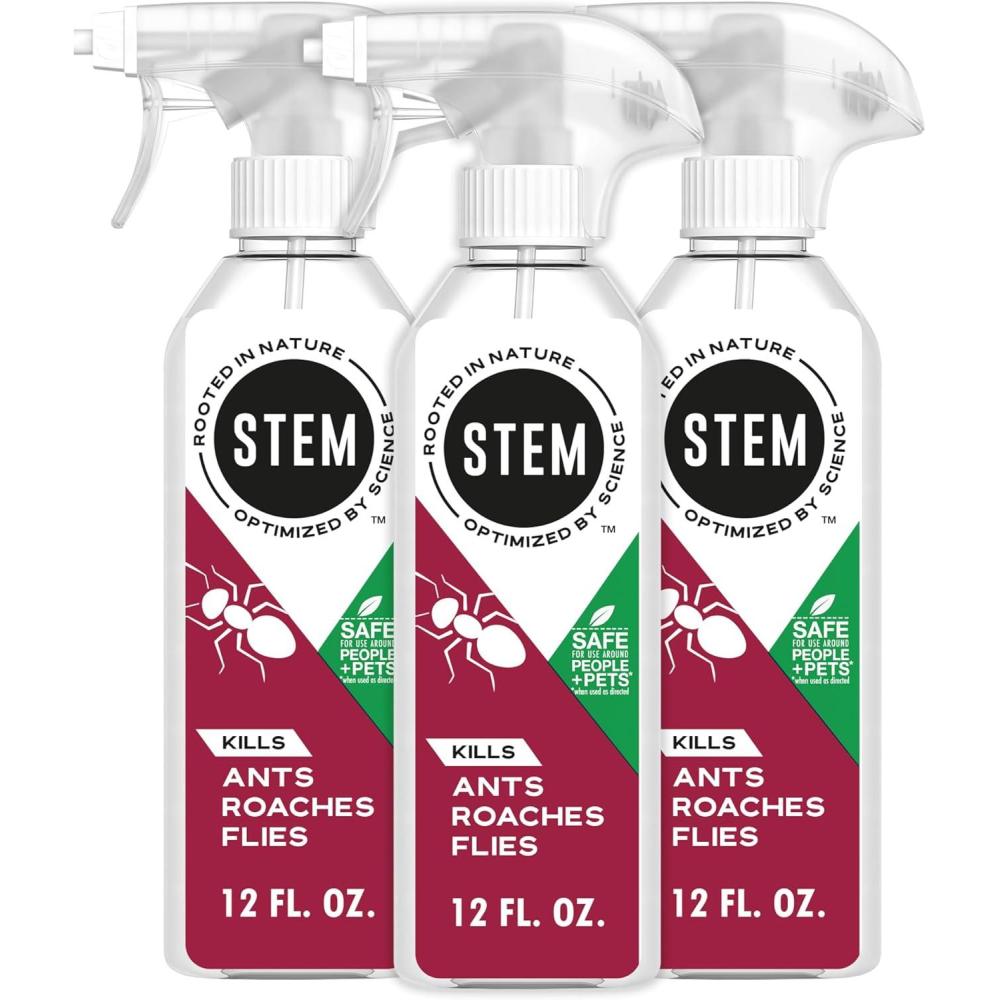 image:imageSTEM Kills Ants Roaches and Flies PlantBased Active Ingredient Bug Spray Botanical Insecticide for Indoor and Outdoor Use 12 fl oz Pack of 112 Fl Oz Pack of 3