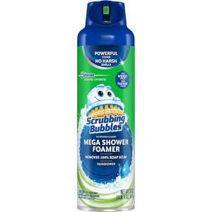 Scrubbing Bubbles Mega Bathroom and Shower Foamer Aerosol, Rainshower Scent, 20oz (Pack of 2)(20 Ounce (Pack of 1))