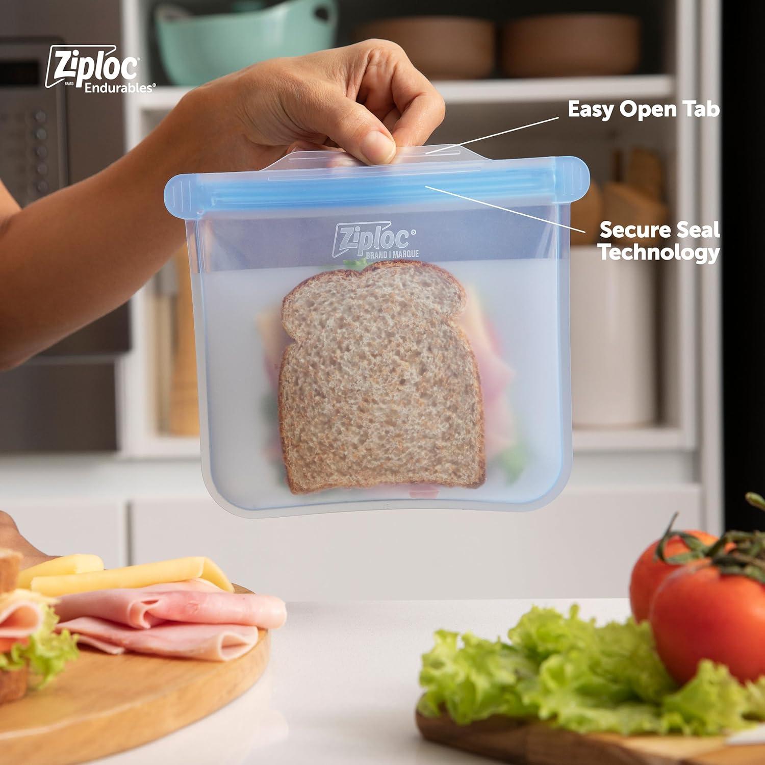 image:imageZiploc Endurables Small Medium and Large Pouch Reusable Silicone Bags and Food Storage Meal Prep Containers for Freezer Oven and Microwave Dishwasher SafeVariety Pack SmallMediumLarge Pack of 3