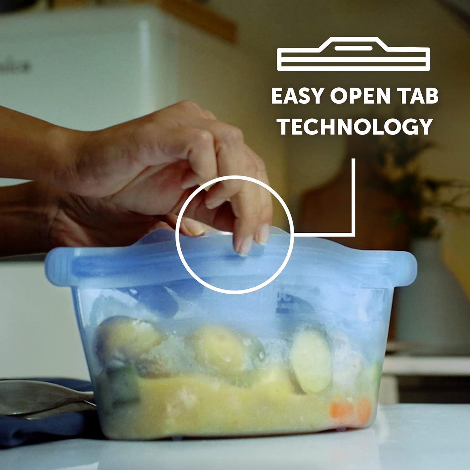 image:imageZiploc Endurables Small Medium and Large Pouch Reusable Silicone Bags and Food Storage Meal Prep Containers for Freezer Oven and Microwave Dishwasher SafeMedium Pouch Pack of 2