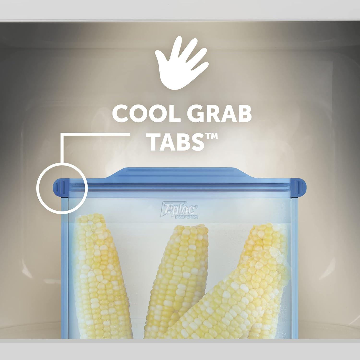image:imageZiploc Endurables Small Medium and Large Pouch Reusable Silicone Bags and Food Storage Meal Prep Containers for Freezer Oven and Microwave Dishwasher SafeMedium Pouch Pack of 2
